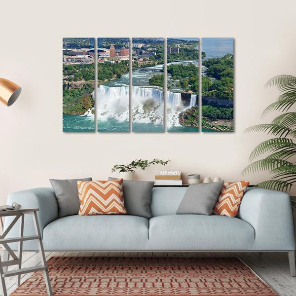 Niagara Falls Canvas Wall Art-5 Horizontal-Gallery Wrap-22" x 12"-Tiaracle