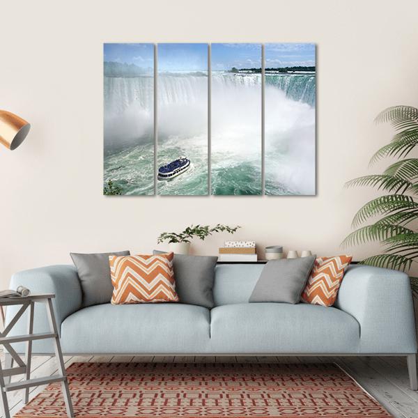 Niagara Falls From The Canadian Side Canvas Wall Art-4 Horizontal-Gallery Wrap-34" x 24"-Tiaracle