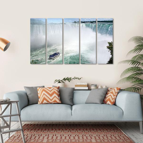 Niagara Falls From The Canadian Side Canvas Wall Art-5 Horizontal-Gallery Wrap-22" x 12"-Tiaracle