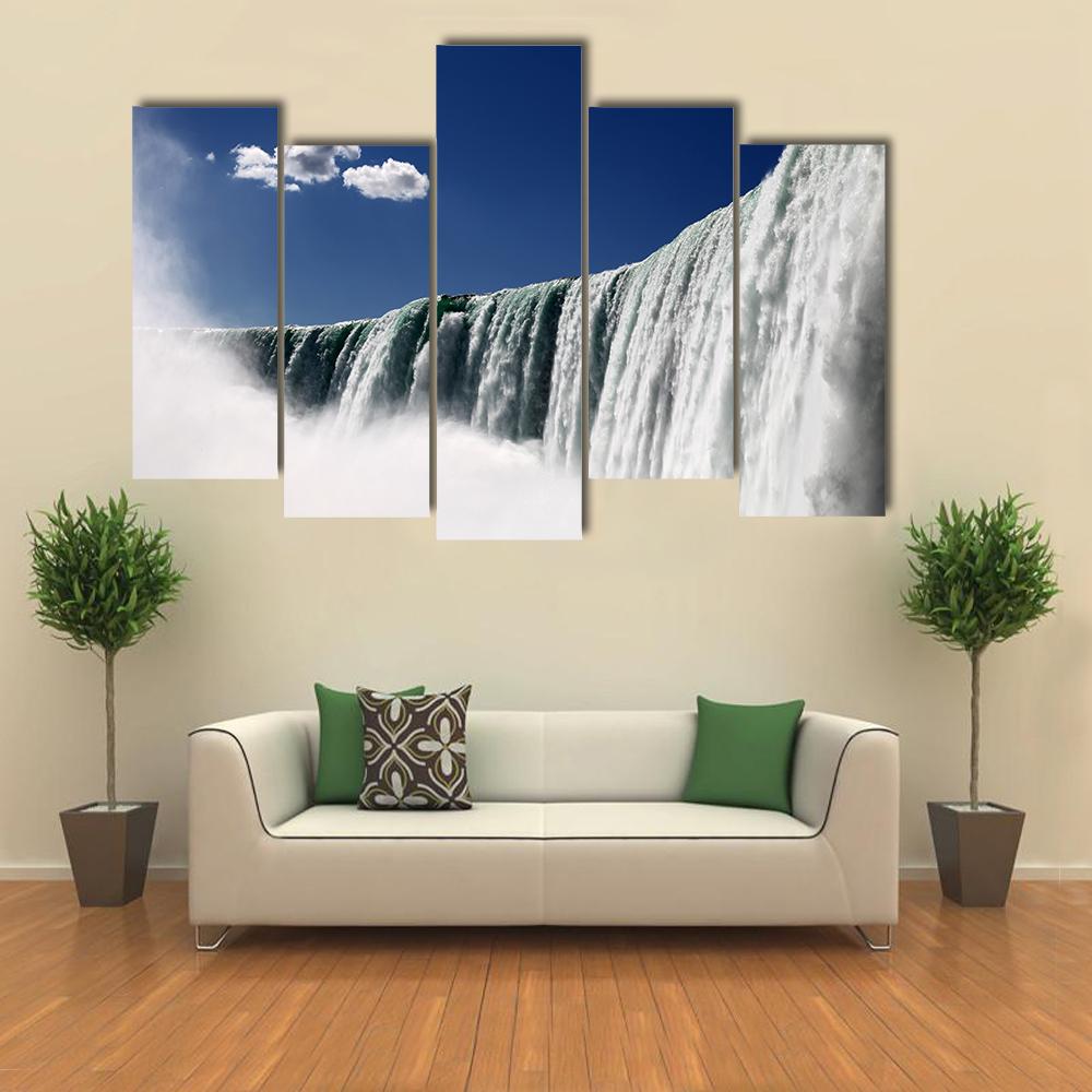 Niagara Falls In Ontario Canada Canvas Wall Art-5 Pop-Gallery Wrap-32" x 21"-Tiaracle