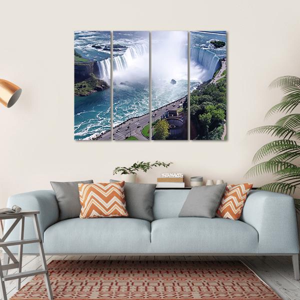 Niagara Falls In Ontario Canvas Wall Art-4 Horizontal-Gallery Wrap-34" x 24"-Tiaracle