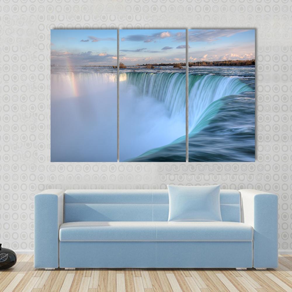 Niagara Waterfalls From Canadian Side Canvas Wall Art-3 Horizontal-Gallery Wrap-37" x 24"-Tiaracle