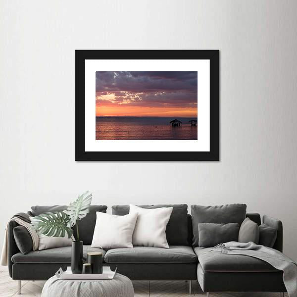 Nicaragua Lake At Sunrise Canvas Wall Art-3 Horizontal-Gallery Wrap-25" x 16"-Tiaracle