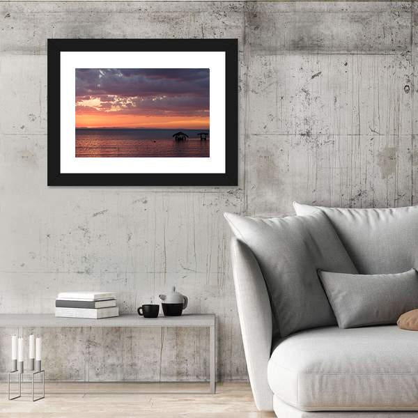 Nicaragua Lake At Sunrise Canvas Wall Art-3 Horizontal-Gallery Wrap-25" x 16"-Tiaracle