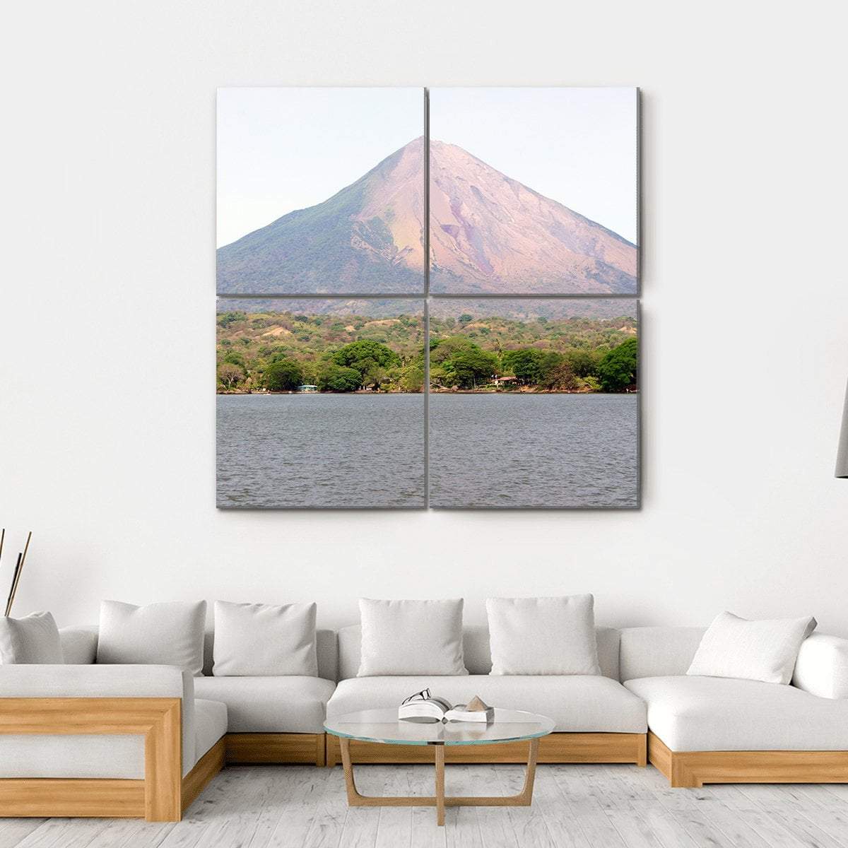 Nicaragua Lake Canvas Wall Art-4 Square-Gallery Wrap-17" x 17"-Tiaracle