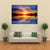 Sunset Scene On Lake Canvas Wall Art-4 Pop-Gallery Wrap-50" x 32"-Tiaracle