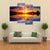 Sunset Scene On Lake Canvas Wall Art-4 Pop-Gallery Wrap-50" x 32"-Tiaracle