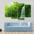 Waterfall Through Green Forest Canvas Wall Art-1 Piece-Gallery Wrap-48" x 32"-Tiaracle
