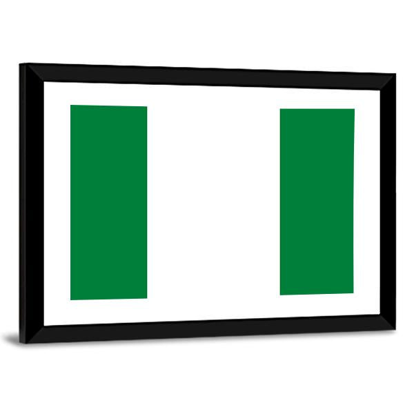 Nigeria Flag Canvas Wall Art-3 Horizontal-Gallery Wrap-25" x 16"-Tiaracle