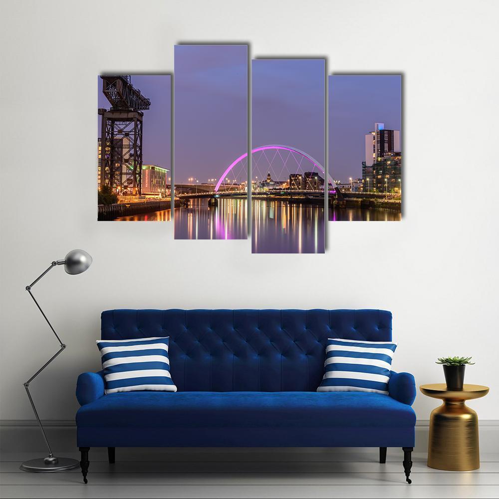 Clyde Arc Bridge Glasgow Canvas Wall Art-4 Pop-Gallery Wrap-50" x 32"-Tiaracle