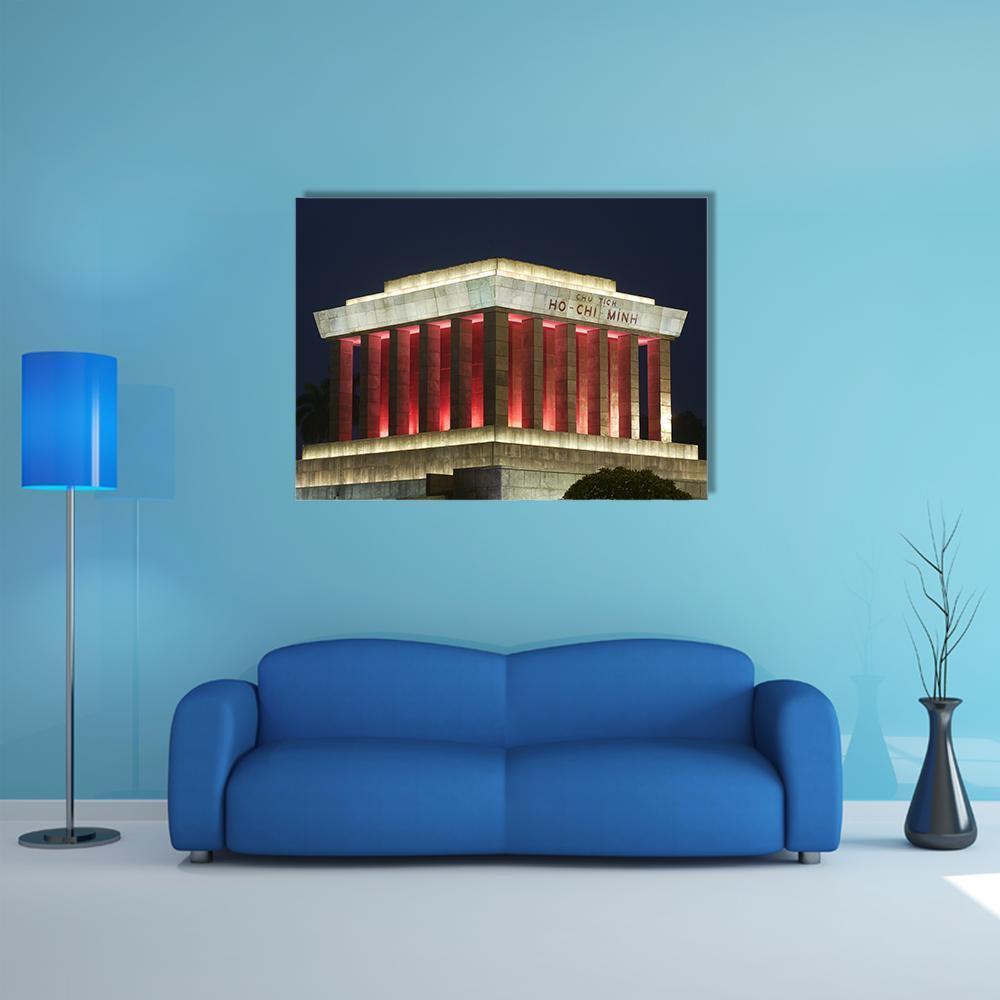 Ho Chi Minh Mausoleum Canvas Wall Art-5 Horizontal-Gallery Wrap-22" x 12"-Tiaracle