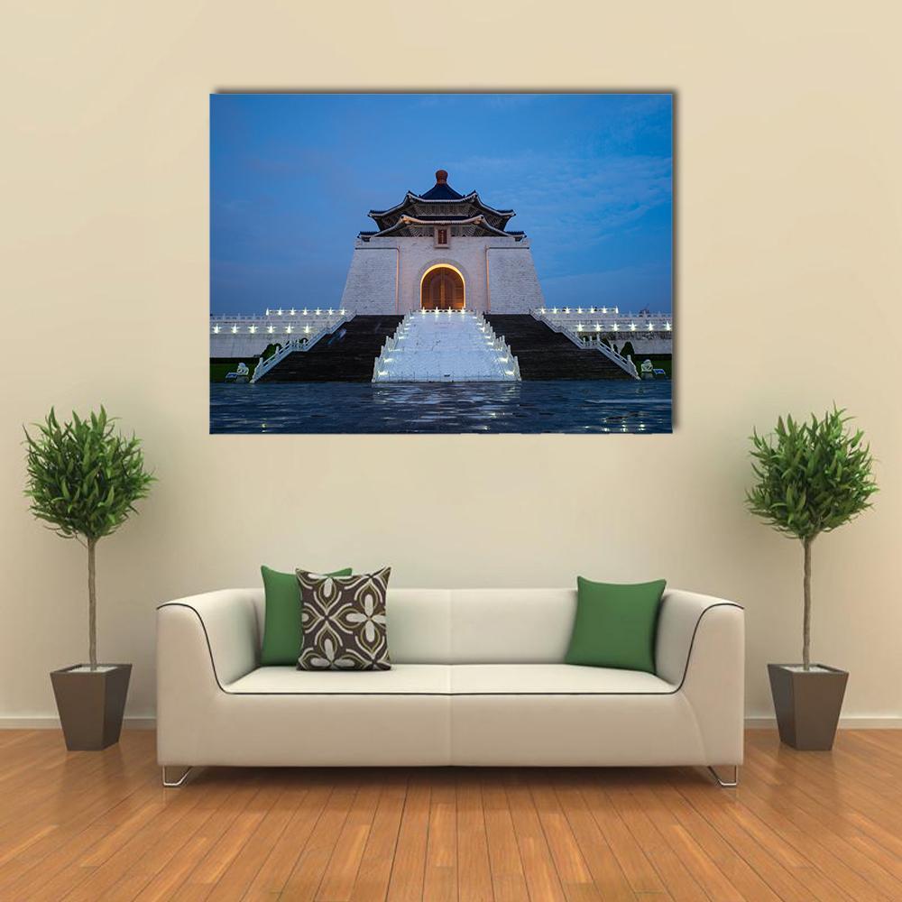 Chiang Kai-Shek Memorial Hall Taiwan Canvas Wall Art-1 Piece-Gallery Wrap-48" x 32"-Tiaracle