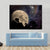 Night Sky With Moon Canvas Wall Art-4 Horizontal-Gallery Wrap-34" x 24"-Tiaracle