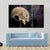 Night Sky With Moon Canvas Wall Art-3 Horizontal-Gallery Wrap-37" x 24"-Tiaracle