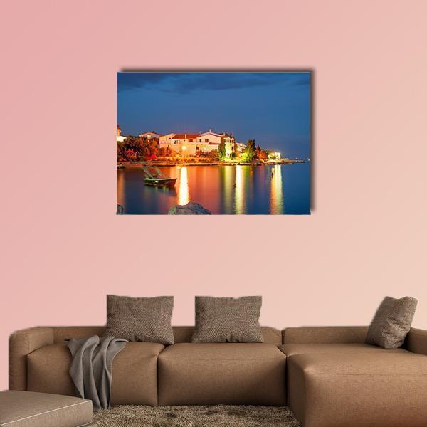 Simuni Village At Night Canvas Wall Art-1 Piece-Gallery Wrap-48" x 32"-Tiaracle