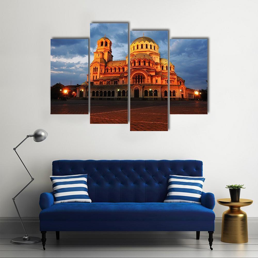 Alexander Nevsky Cathedral Canvas Wall Art-4 Pop-Gallery Wrap-50" x 32"-Tiaracle