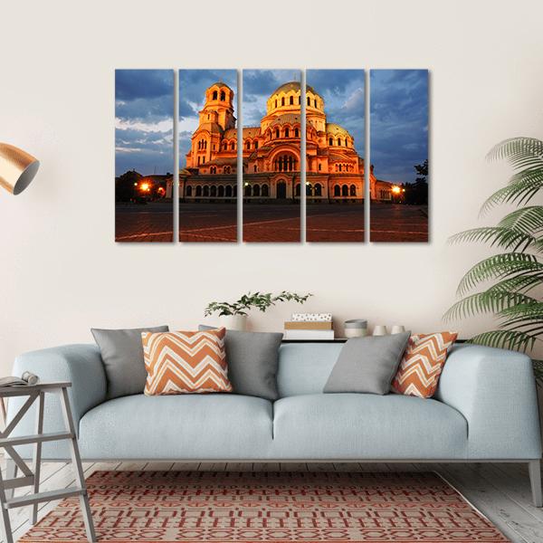 Alexander Nevsky Cathedral Canvas Wall Art-5 Horizontal-Gallery Wrap-22" x 12"-Tiaracle