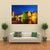 Bruges Town At Night Canvas Wall Art-5 Horizontal-Gallery Wrap-22" x 12"-Tiaracle