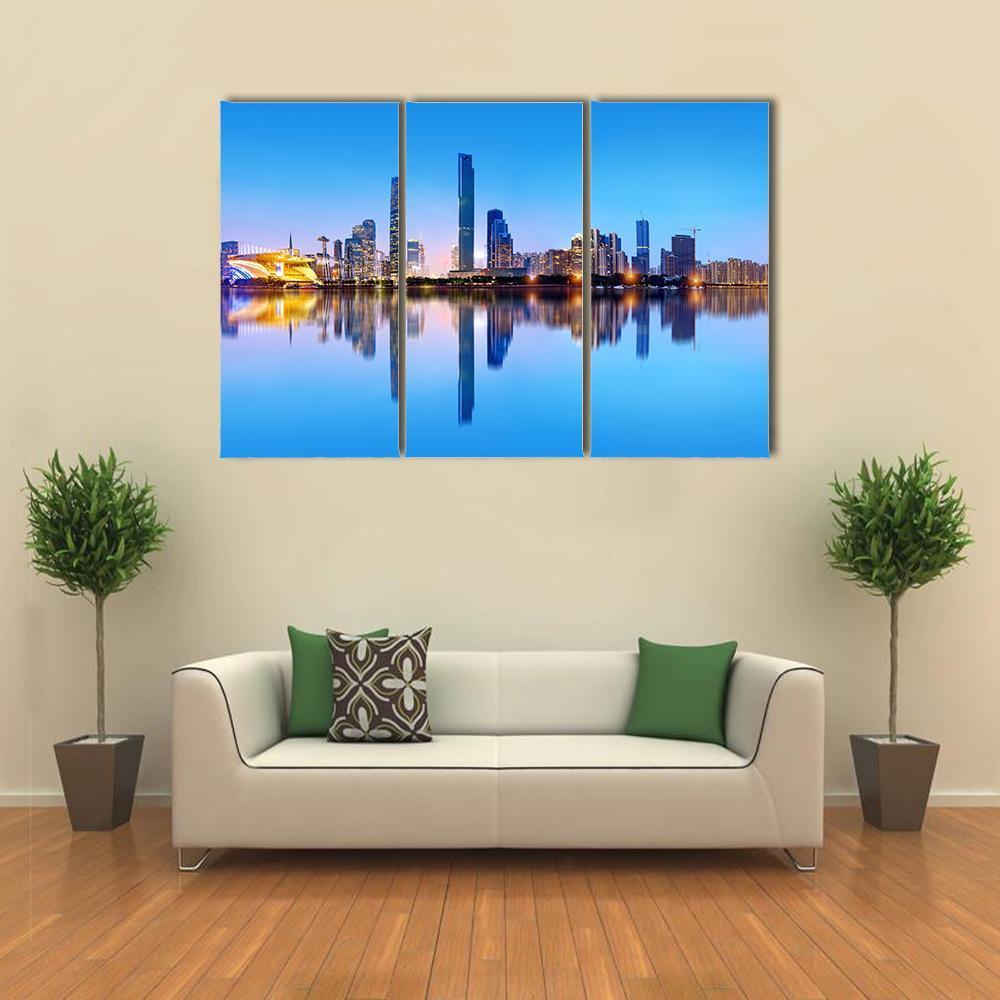 Pearl River Guangzhou Canvas Wall Art-3 Horizontal-Gallery Wrap-37" x 24"-Tiaracle