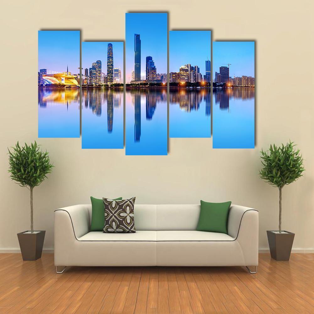 Pearl River Guangzhou Canvas Wall Art-5 Pop-Gallery Wrap-47" x 32"-Tiaracle