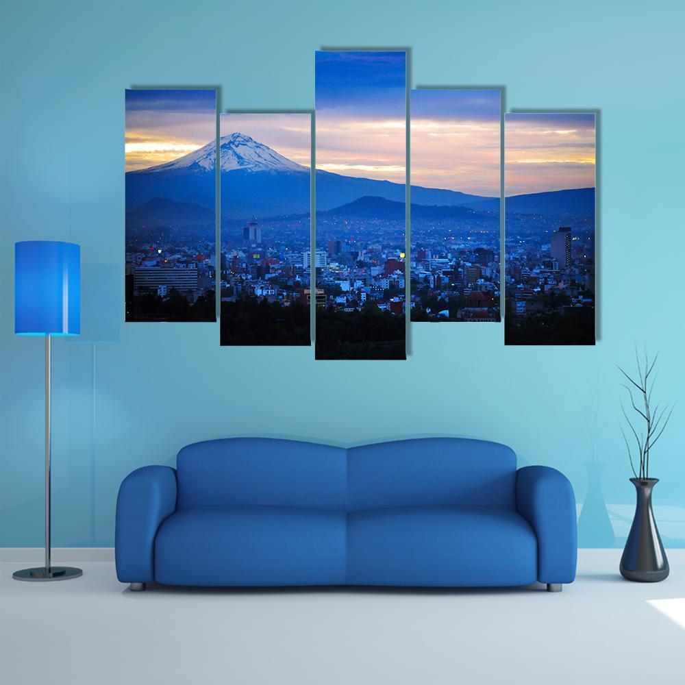 Popocatépetl Volcano Mexico Canvas Wall Art-5 Pop-Gallery Wrap-47" x 32"-Tiaracle