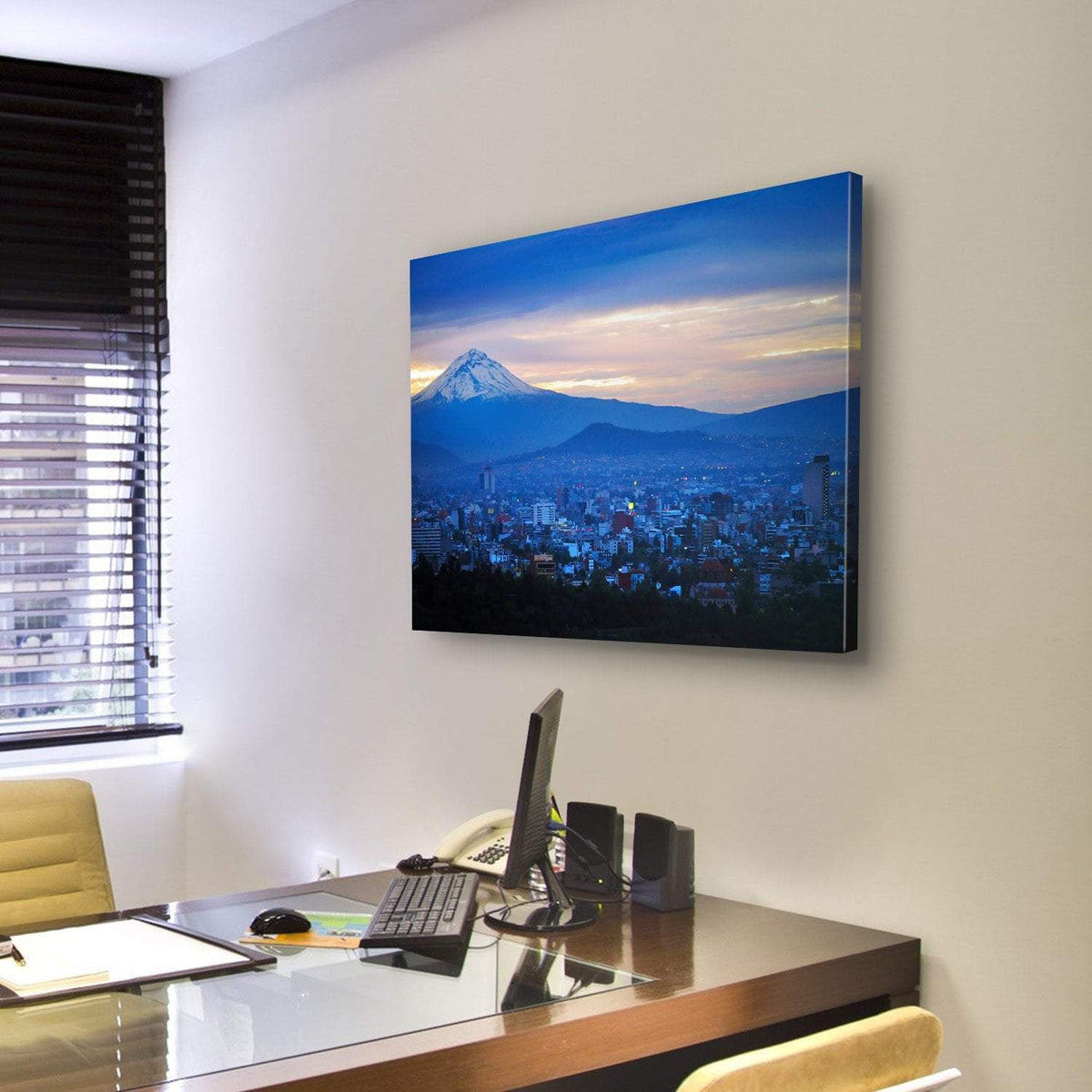Popocatépetl Volcano Mexico Canvas Wall Art-3 Horizontal-Gallery Wrap-25" x 16"-Tiaracle