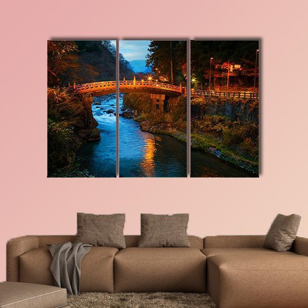 Sacred Bridge Japan Canvas Wall Art-3 Horizontal-Gallery Wrap-25" x 16"-Tiaracle