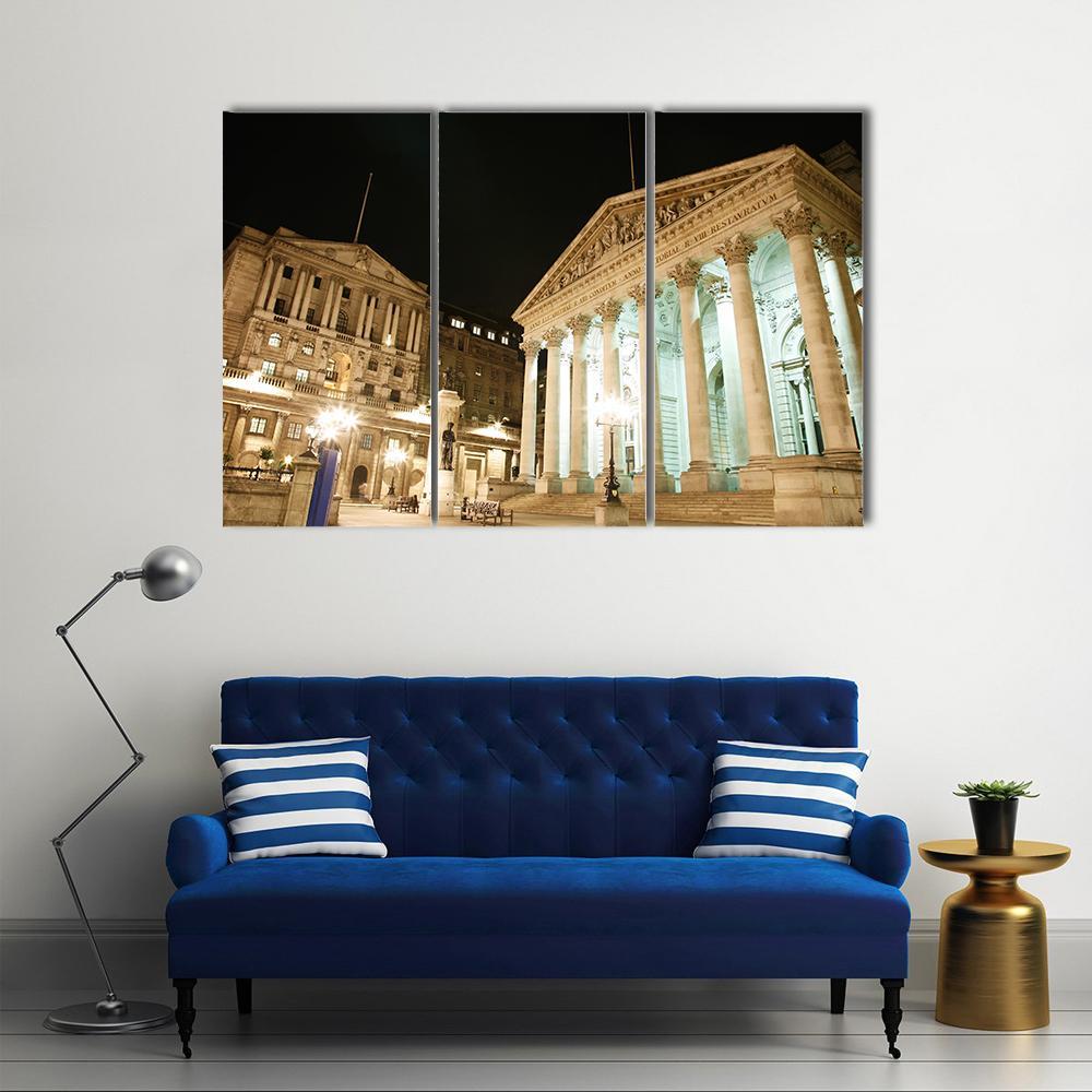 Royal Stock Exchange UK Canvas Wall Art-3 Horizontal-Gallery Wrap-37" x 24"-Tiaracle