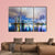 Night View Of Singapore Skyline Canvas Wall Art-5 Pop-Gallery Wrap-47" x 32"-Tiaracle