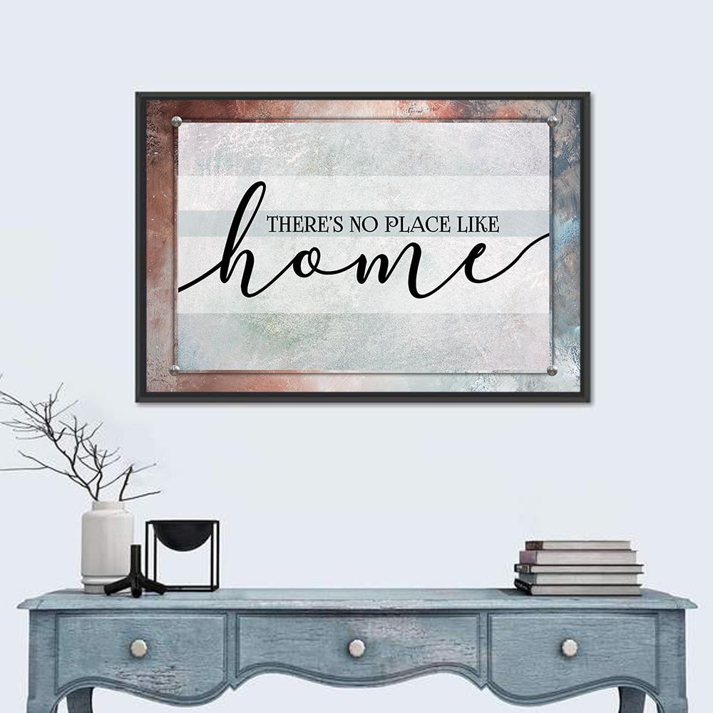 No Place Like Home - Family Premium Canvas Wall Art-Floating Frame-24x16-Tiaracle