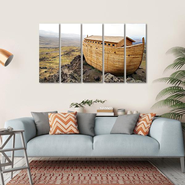 Noah's Ark Model Canvas Wall Art-5 Horizontal-Gallery Wrap-22" x 12"-Tiaracle