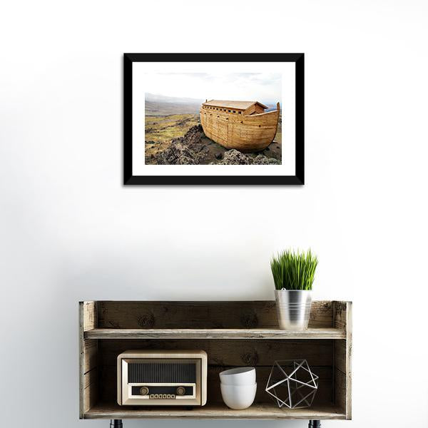 Noah's Ark Model Canvas Wall Art-1 Piece-Framed Print-20" x 16"-Tiaracle