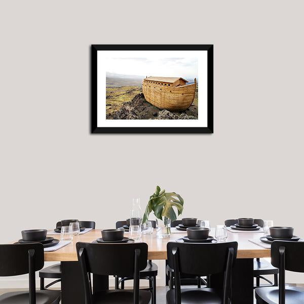 Noah's Ark Model Canvas Wall Art-1 Piece-Framed Print-20" x 16"-Tiaracle