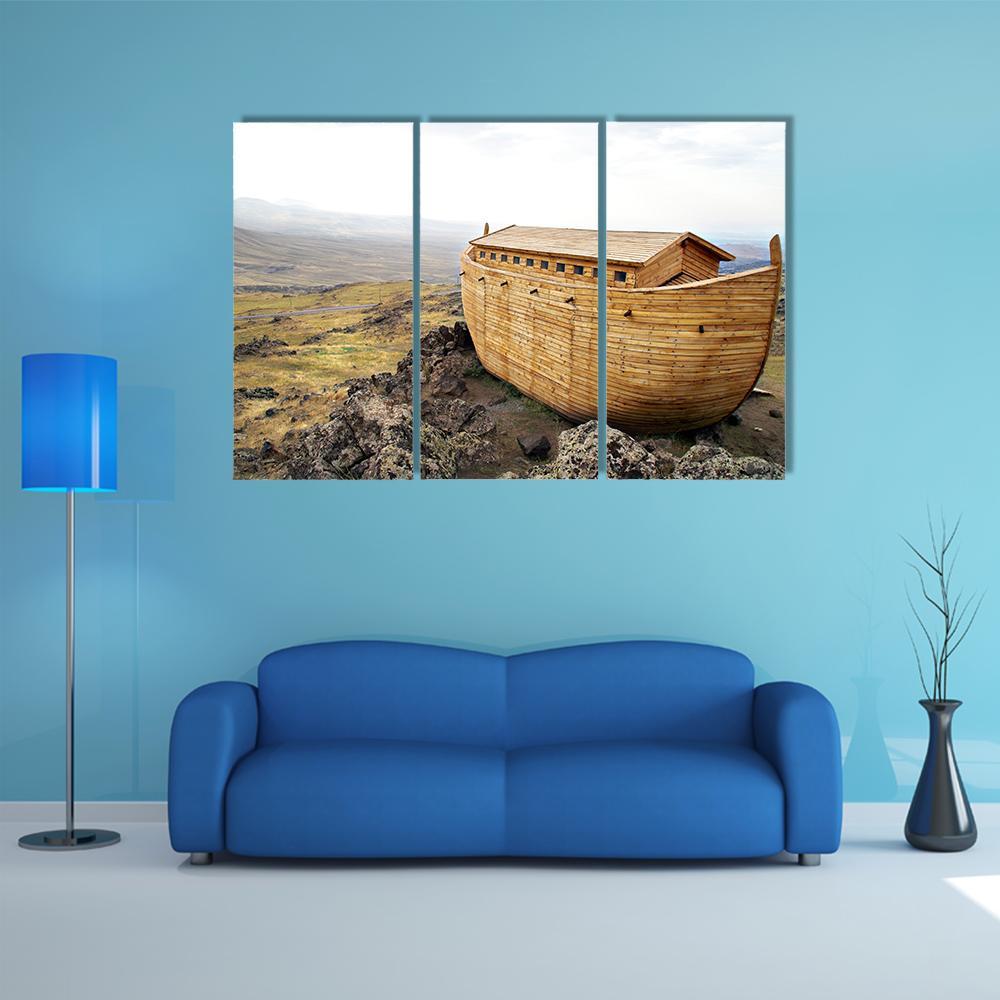 Noah's Ark Model Canvas Wall Art-3 Horizontal-Gallery Wrap-37" x 24"-Tiaracle