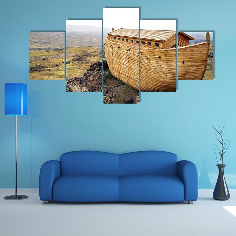 Noah's Ark Model Canvas Wall Art-3 Horizontal-Gallery Wrap-37" x 24"-Tiaracle