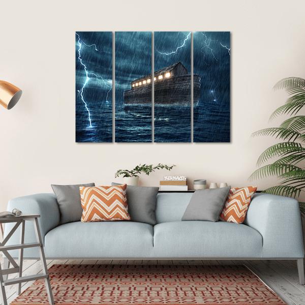 Noah's Ark Canvas Wall Art-4 Horizontal-Gallery Wrap-34" x 24"-Tiaracle