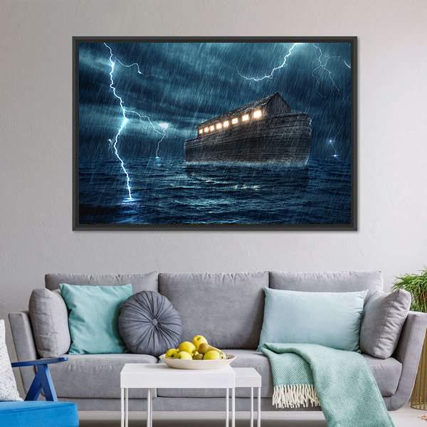 Noah's Ark Panoramic Canvas Wall Art-1 Piece-36" x 12"-Tiaracle