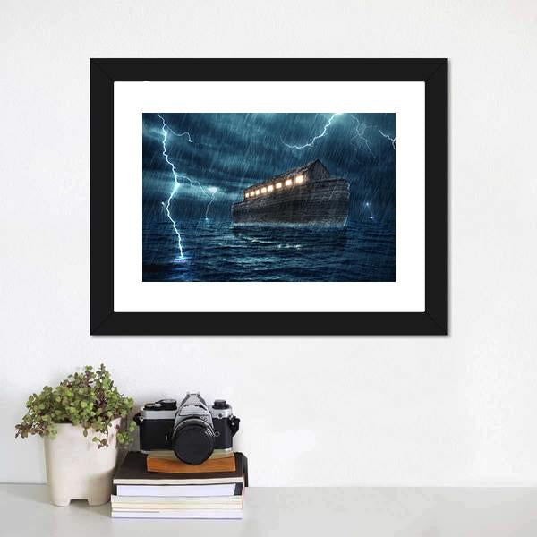 Noah's Ark Panoramic Canvas Wall Art-1 Piece-36" x 12"-Tiaracle