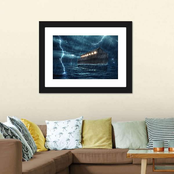 Noah's Ark Panoramic Canvas Wall Art-1 Piece-36" x 12"-Tiaracle