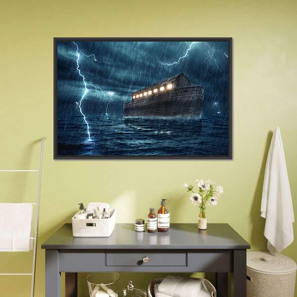 Noah's Ark Panoramic Canvas Wall Art-1 Piece-36" x 12"-Tiaracle