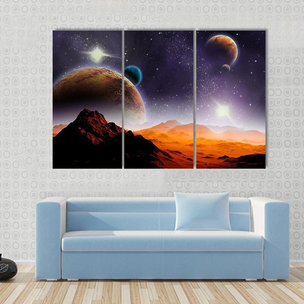 Abstract Background Of Deep Space Canvas Wall Art-3 Horizontal-Gallery Wrap-37" x 24"-Tiaracle