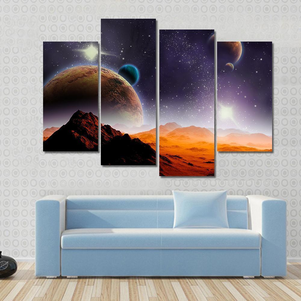 Abstract Background Of Deep Space Canvas Wall Art-4 Pop-Gallery Wrap-50" x 32"-Tiaracle