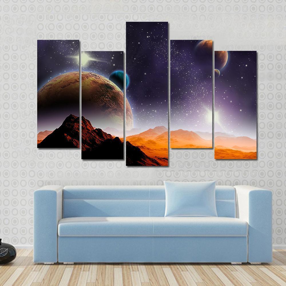 Abstract Background Of Deep Space Canvas Wall Art-5 Pop-Gallery Wrap-47" x 32"-Tiaracle