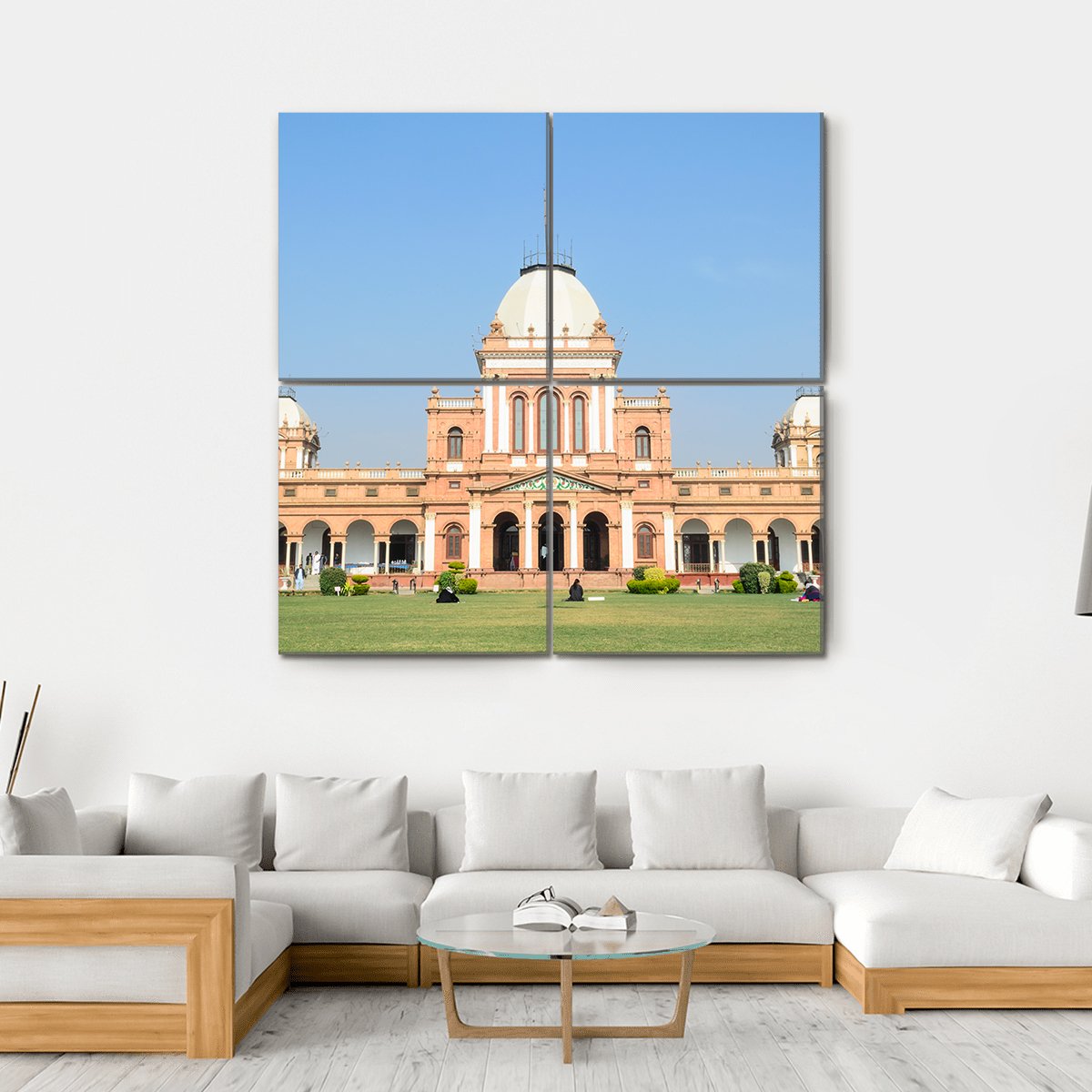 Noor Mahal Bahawalpur Canvas Wall Art-4 Square-Gallery Wrap-17" x 17"-Tiaracle