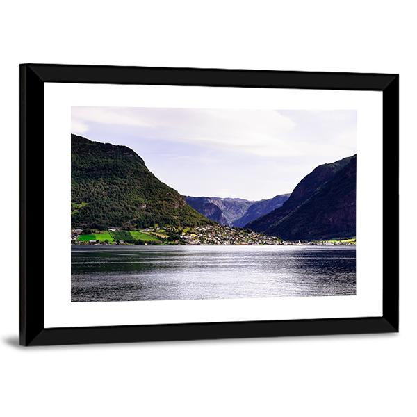 Nordic With Norwegian Fjord Canvas Wall Art - Tiaracle