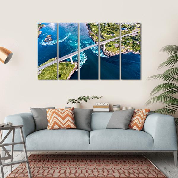 Nordland In Norway Canvas Wall Art-5 Horizontal-Gallery Wrap-22" x 12"-Tiaracle