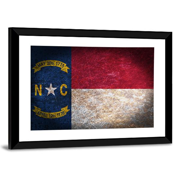 North Carolina Flag Canvas Wall Art-3 Horizontal-Gallery Wrap-25" x 16"-Tiaracle