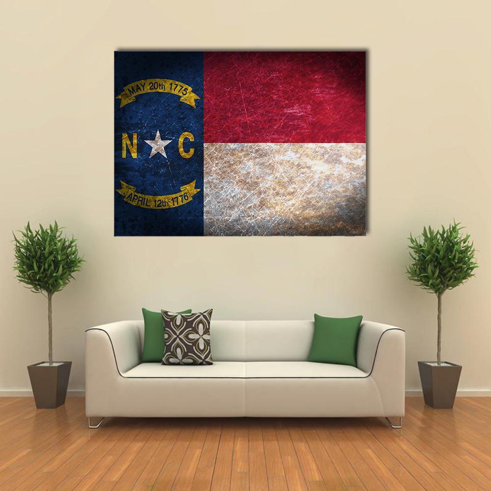North Carolina Flag Canvas Wall Art-1 Piece-Gallery Wrap-48" x 32"-Tiaracle