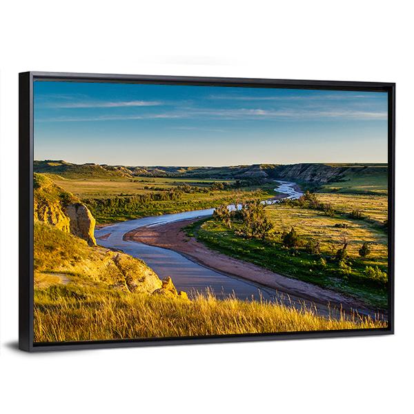 North Dakota Badlands Canvas Wall Art-3 Horizontal-Gallery Wrap-25" x 16"-Tiaracle