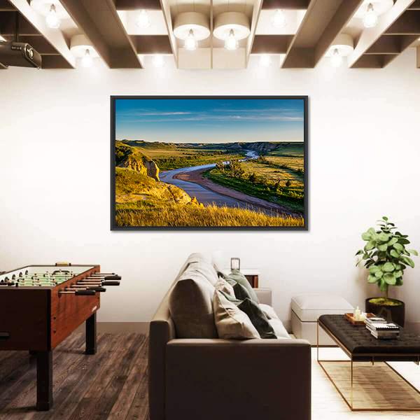 North Dakota Badlands Canvas Wall Art-3 Horizontal-Gallery Wrap-25" x 16"-Tiaracle